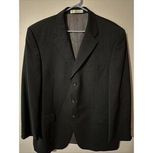 John W Nordstrom Men's Suit Jacket 44R38 Canada Gray Wool Blazer Dark Gray